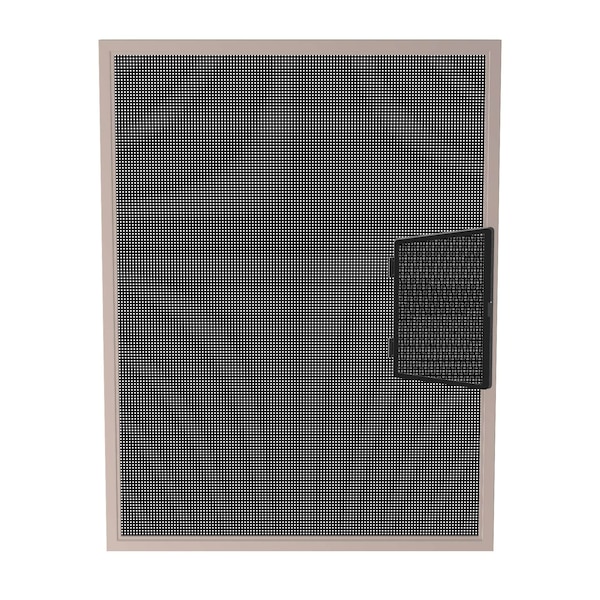 18 In. W X 46 In. H Wicket Window Screen, WK1R, Standard Aluminum Mesh, White